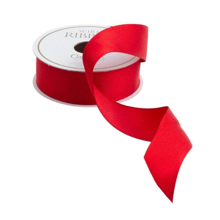 Red Satin Wired 1"