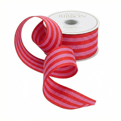 Red/Fuschia Stripe 1.5"