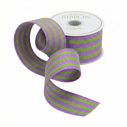 Lilac/Chartreuse Stripe 1.5"