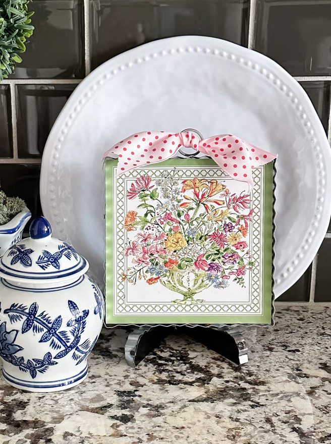 RTC Mini Green Floral Arrangement Print