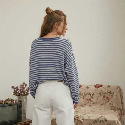 Seabrook Striped Henley Sweater Seabrook Striped Henley Sweater Tops