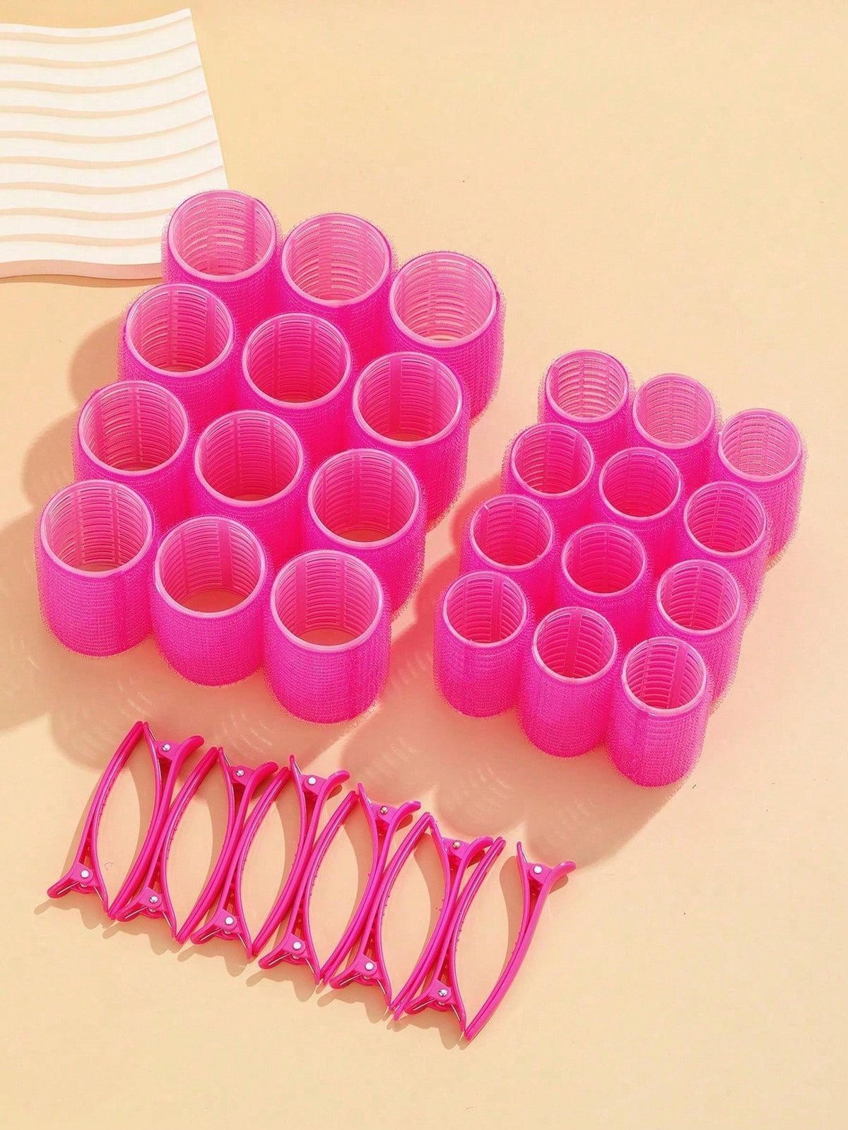 Self-Grip Rollers Kit With 24Rollers And 12Clips, Salon Quality Curlers For Diy Hairstyling, Heatless Rollers