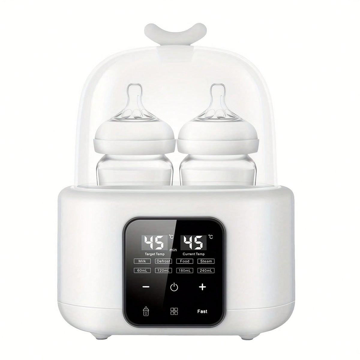 Senmeo 6-In-1 Fast Baby Bottle Warmer- Timer/Adjustable Temp/Auto-Off, Defrost/Keep Warm, Formula/Breast Milk/Baby Food, Christmas/New Year Gift, White