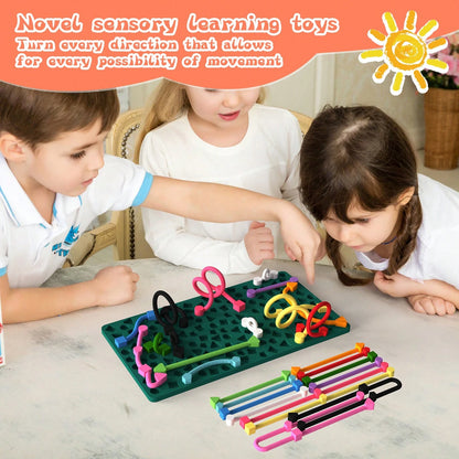 Sensory Activity Board, Silicone Quiet Stress Relief Toy, Sensory Fidget Toy To Relieve ADHD Autism Anxiety, Suitable For Autistic And ADHD Children, Quiet Stress Relief Board With Storage Bag, Suitab