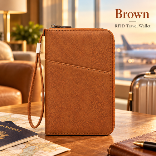 Passport holder with RFID anti-theft protection