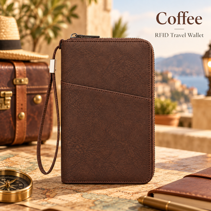 Passport holder with RFID anti-theft protection