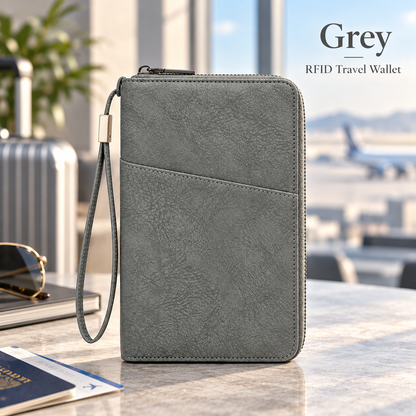 Passport holder with RFID anti-theft protection