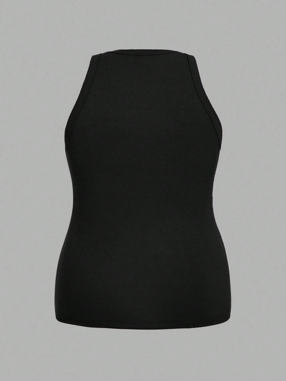 Slaydiva 2pcs Casual Minimalist Black & White Plus Size Cami Set Back To School, Spring Break
