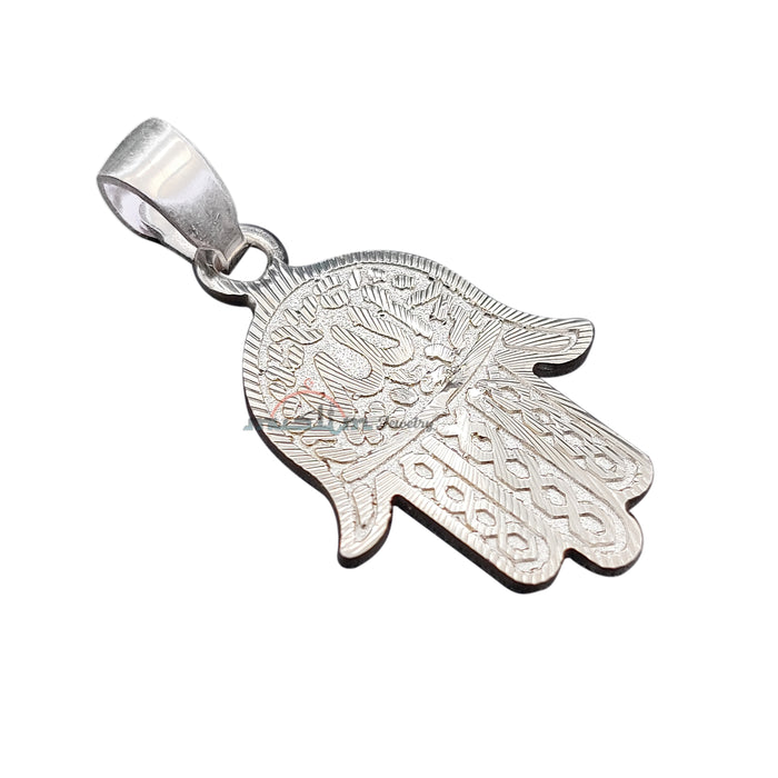 Small-Size Hand Allah Hand Diamond-Cut Edge Design Pendant