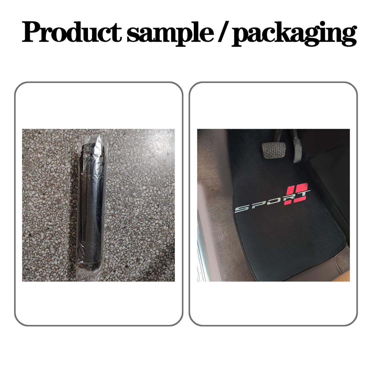 Sports Design Universal Car Floor Mats, Durable Polyester Material, With Lettering, Suitable For Most Car Models, Vehicle Interior Protection