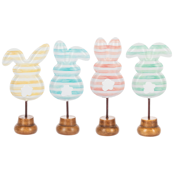 Striped Bunny on Stand