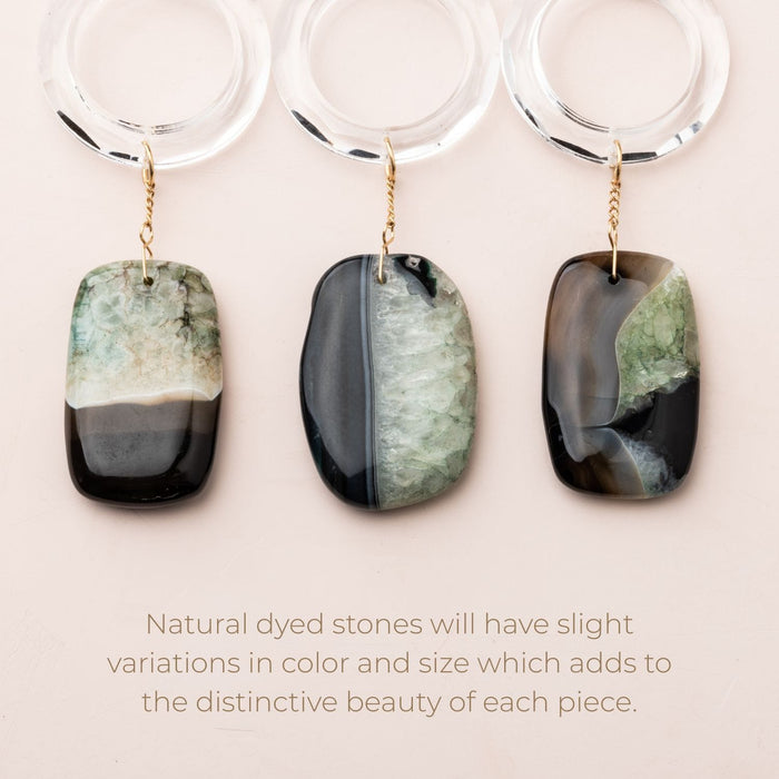 Sun Rays Stone Suncatcher | Black Blue Agate Crystal Rainbow Maker Sun Rays Stone Suncatcher | Black Blue Agate Crystal Rainbow Maker Home