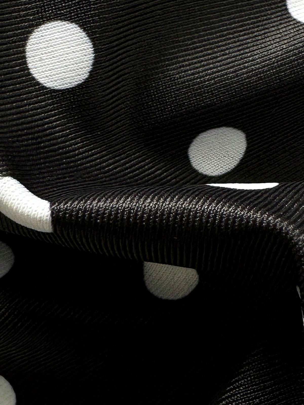 Swim Mod Women's 2-Piece Mesh Trim Halter Polka Dot Bikini Set,White With Black Polka Dots, Tie Side Bathing Suit,Summer,Cute,Holiday,Pool Party,Holid Ay