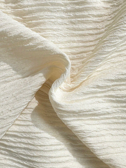 Swim Vcay Spring/Summer New Sequin Tassel Long Sleeve Jacquard Fabric Two-Piece Skirt Beach Cover-Up Set