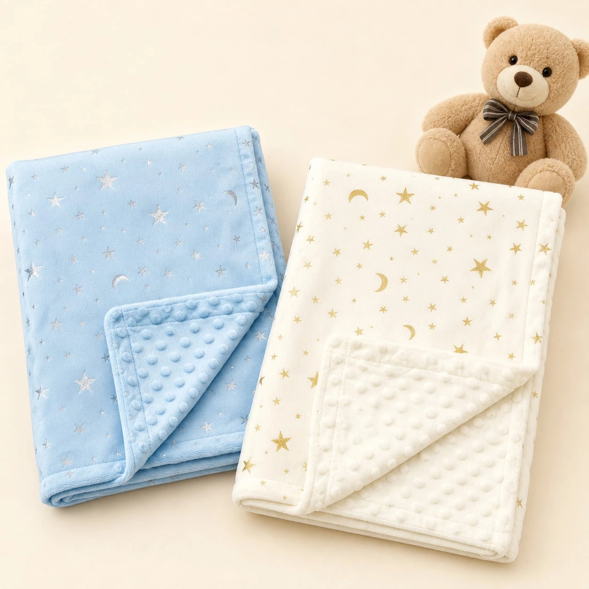 Thickened Cute Animal Design Baby Swaddle, Soft Skin-Friendly Warm, Suitable For Gifts, Multiple Colors Available, Unisex For Boys And Girls, Hook And Loop Design
