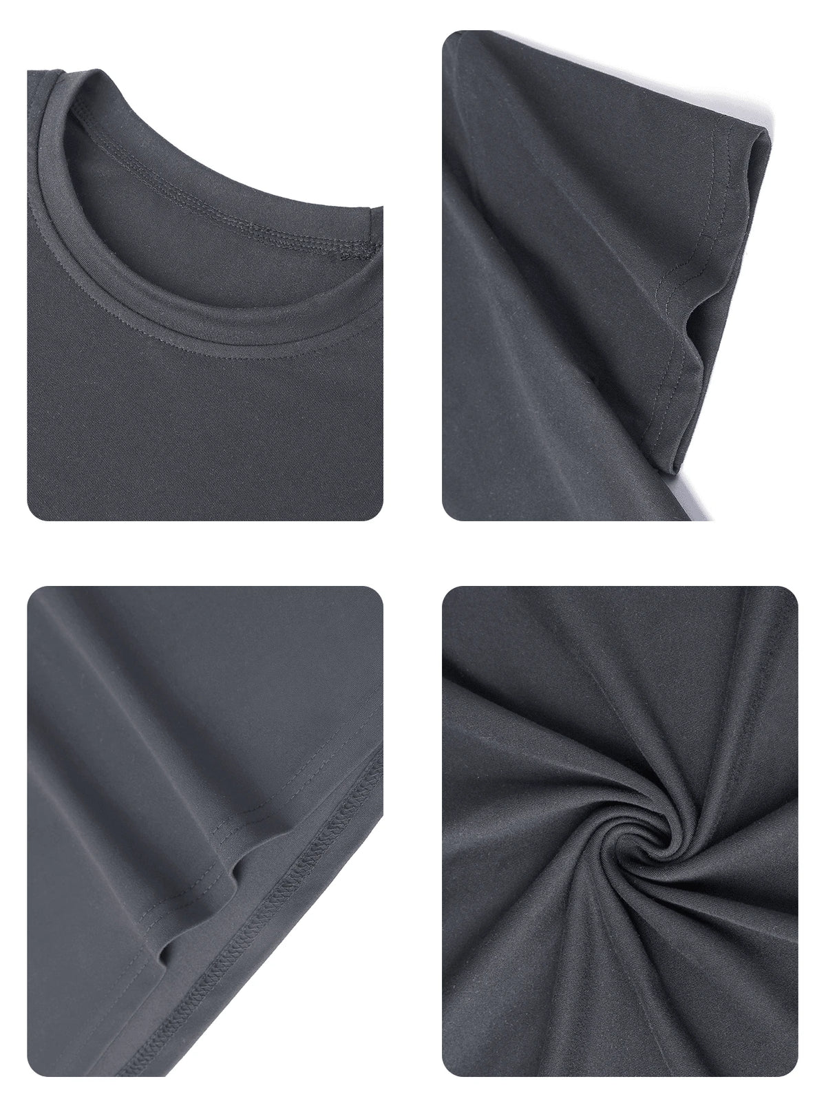 Toddler Boys' Cool Street Style Short Sleeve T-Shirt, Versatile Dark Gray Basic Tee