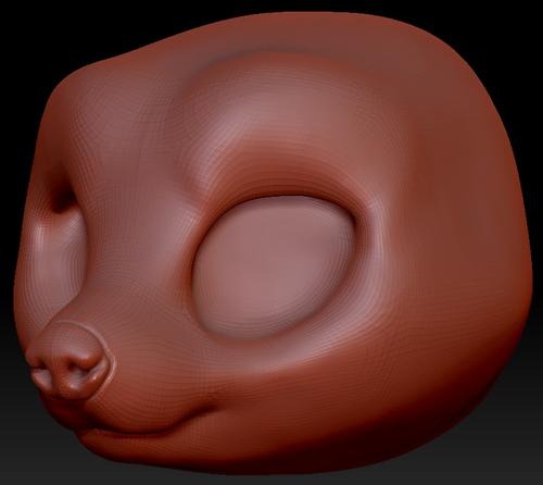True Kemono European Badger Head Base