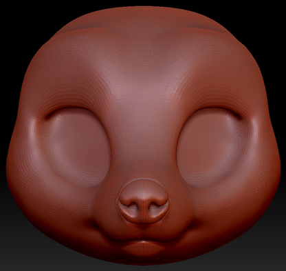 True Kemono European Badger Head Base