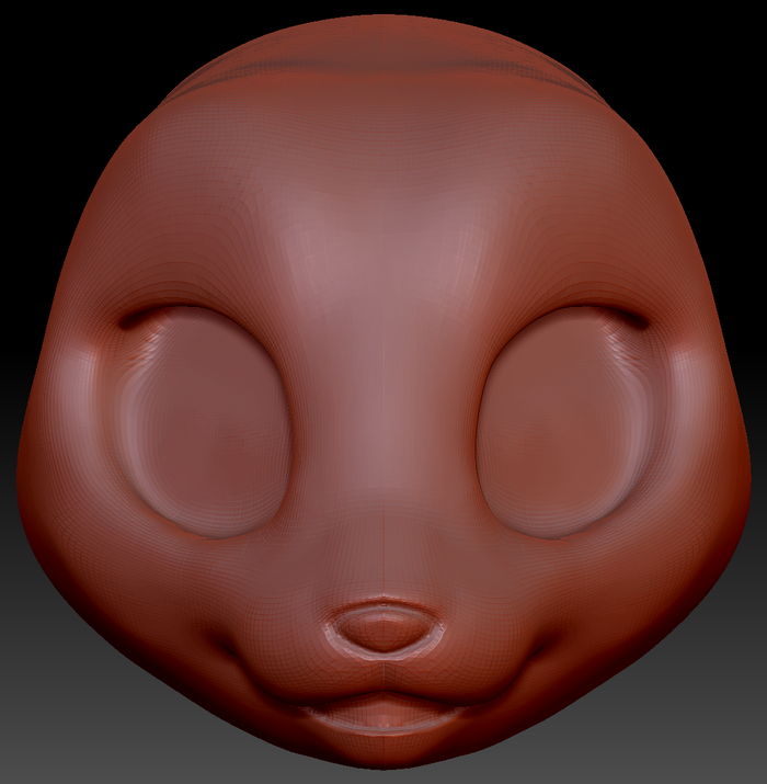 True Kemono Somali Cat Static Jaw Head Base Variant 1