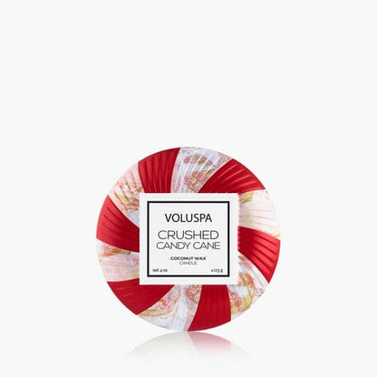 Voluspa Crushed Candy Cane Mini Tin Candle Voluspa Crushed Candy Cane Mini Tin Candle Candle