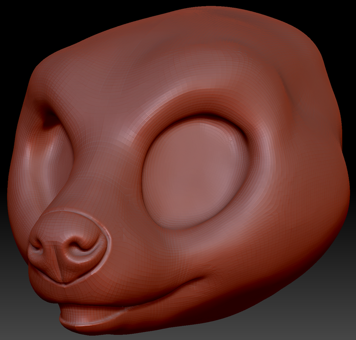 Western Kemono Hyena Static Jaw Head Base Variant 1
