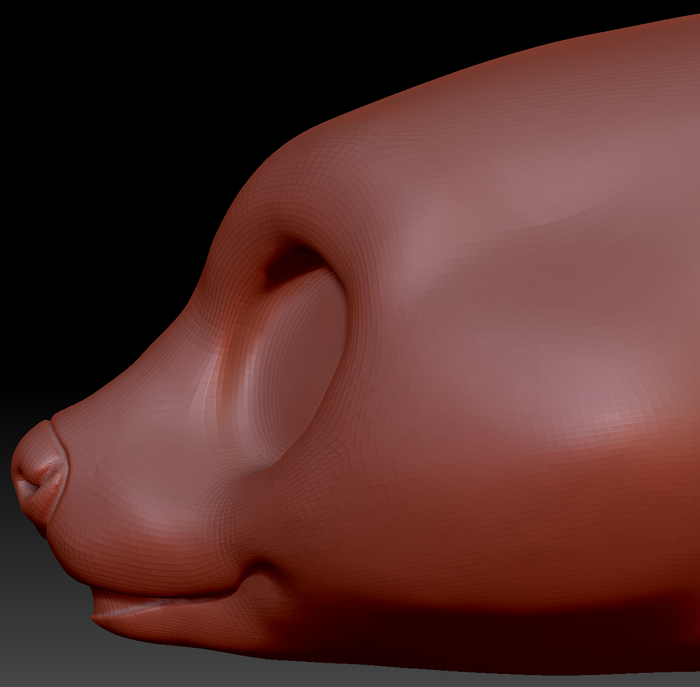 Western Kemono Hyena Static Jaw Head Base Variant 1