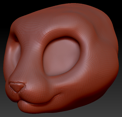 Western Kemono Oriental Shorthair Cat Head Base Variant 1