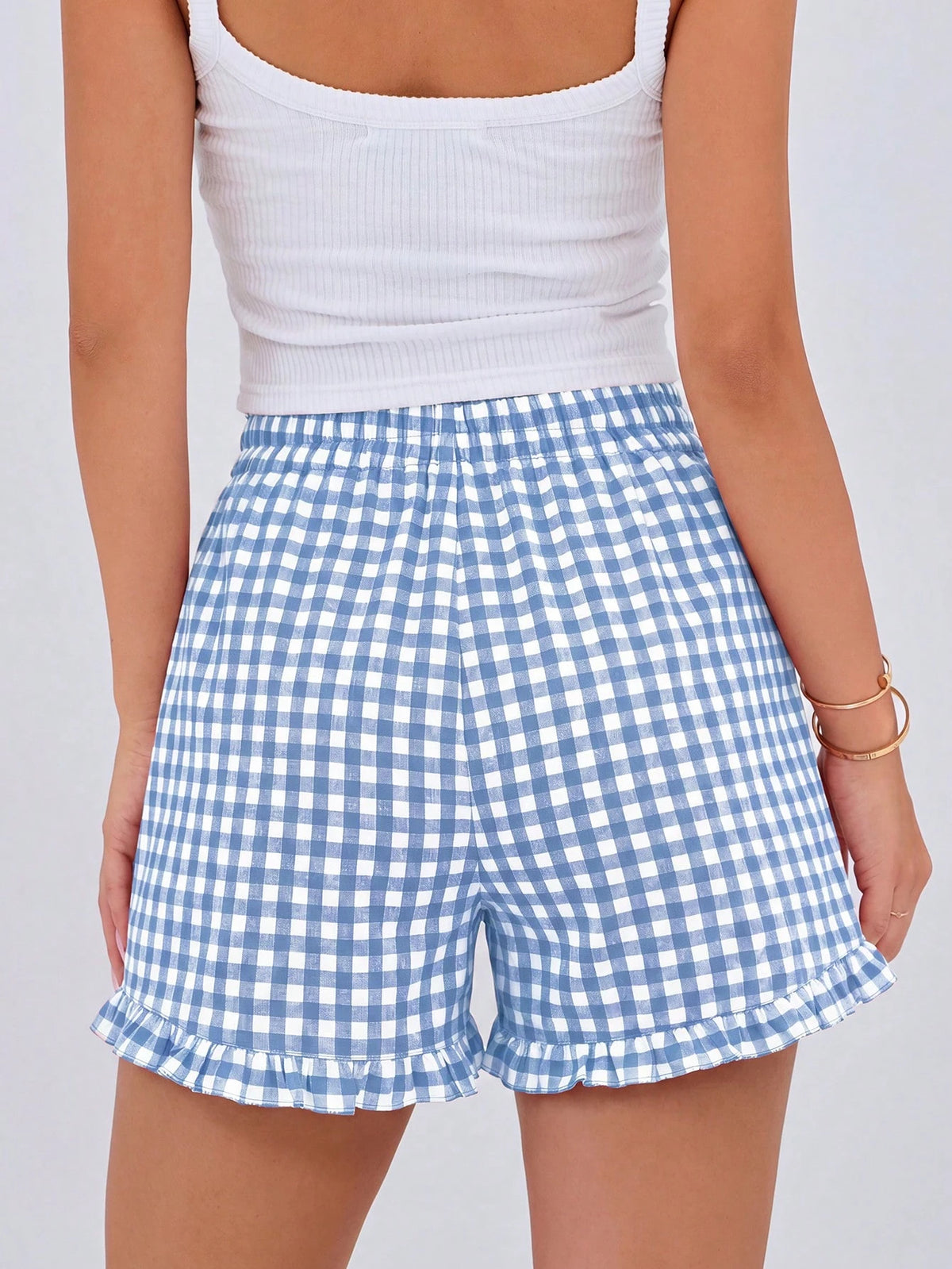 Women's Boxer Shorts Summer Dopamine Casual Home Sleeping Plaid Pj Button Front Y2K Plaid Pajama Shorts