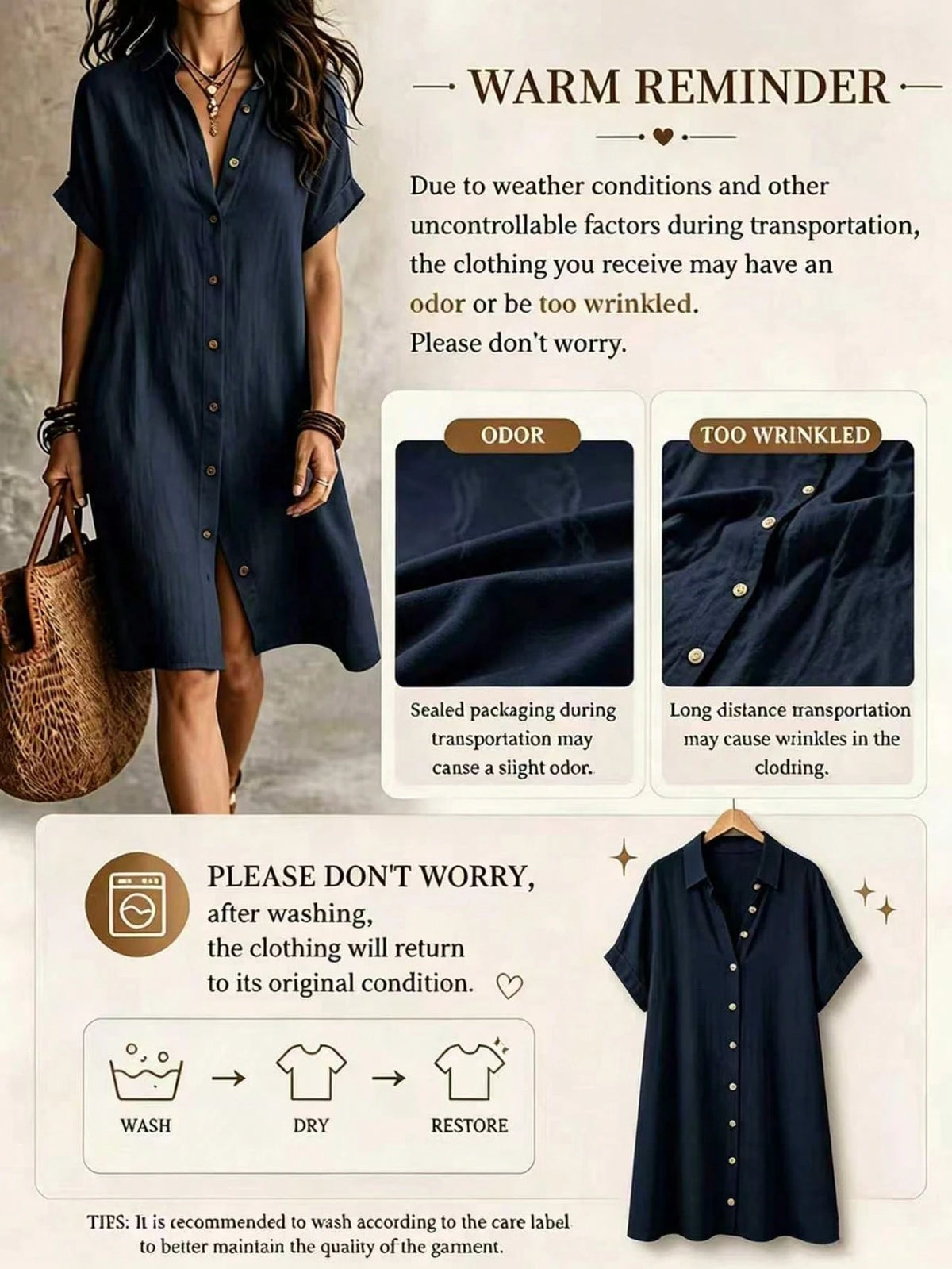 Women's Casual Ivory Woven Shirt Dress, Collared Short Sleeve Front Button Design, Asymmetric Hemline, Knee Length Elegant Summer, Quiet Luxury, Work To Weekend