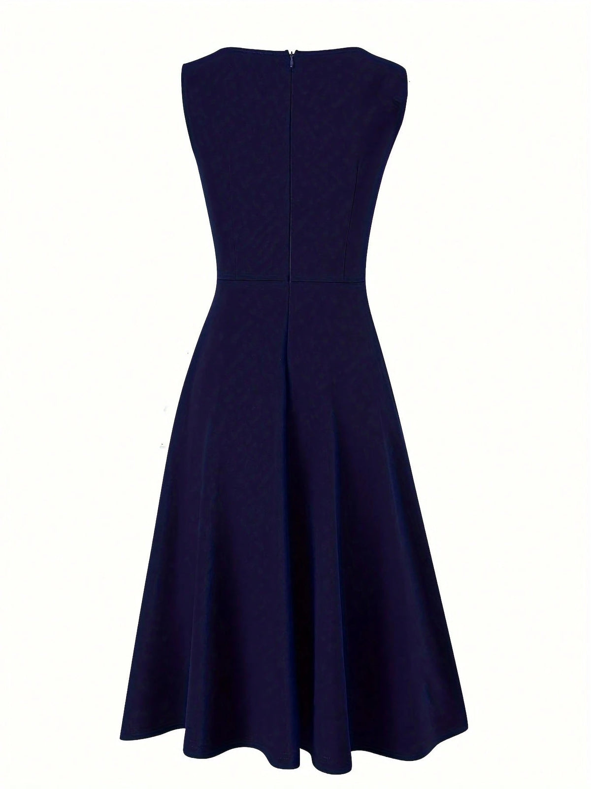 Women's Elegant Fitted Sleeveless Zip-Up Dress Summer